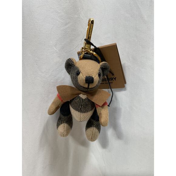 Burberry 'Thomas' Brown Bear Check Key Chain Size OS - NWT - Picture 1 of 2
